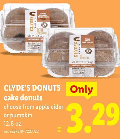 CLYDE'S DONUTS cake donuts