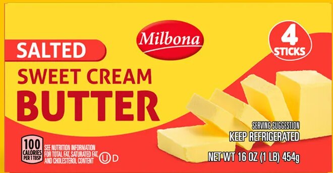 Milbona sweet cream butter at Lidl