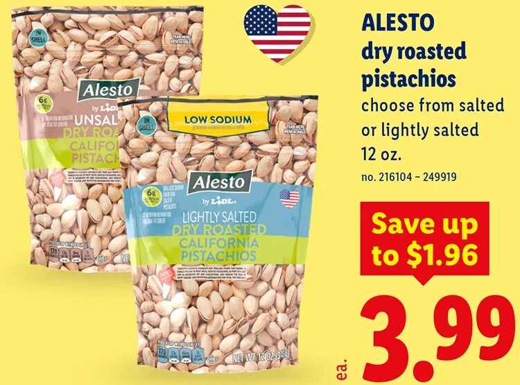 ALESTO dry roasted pistachios