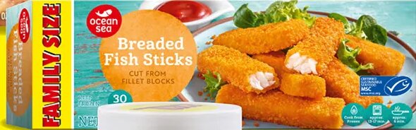 Ocean Sea Breaded Fish Sticks