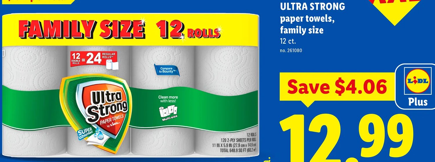 ULTRA STRONG paper towels, family size