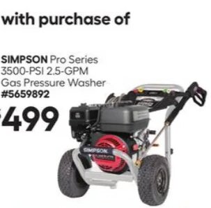 SIMPSON Pro Series 3500-PSI Gas Pressure Washer