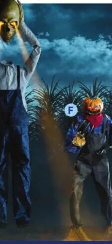 Haunted Living 7-ft Motion Activated Pumpkin Scarecrow