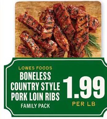 Boneless Country Style Pork Loin Ribs at Lowes Foods
