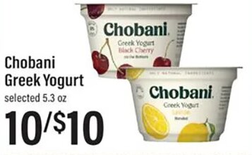 Chobani Greek Yogurt at Lowes Foods
