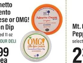 Palmetto Pimento Cheese or OMG! Onion Dip