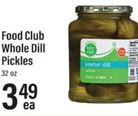 Food Club Whole Dill Pickles