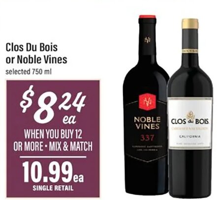 Clos Du Bois or Noble Vines