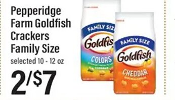 Pepperidge Farm Goldfish Crackers Family Size at Lowes Foods