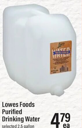 Lowes Foods Purified Drinking Water
