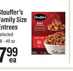 Stouffer's Family Size Entrees at Lowes Foods