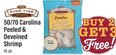 High Tide 50/70 Carolina Peeled & Deveined Shrimp