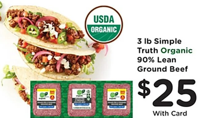 Simple Truth Organic 90% Lean Ground Beef at Mariano's
