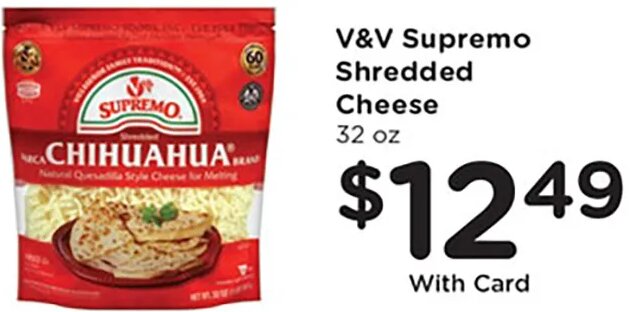 V&V Supremo Shredded Cheese
