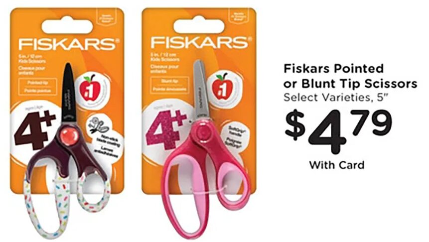 Fiskars Pointed or Blunt Tip Scissors