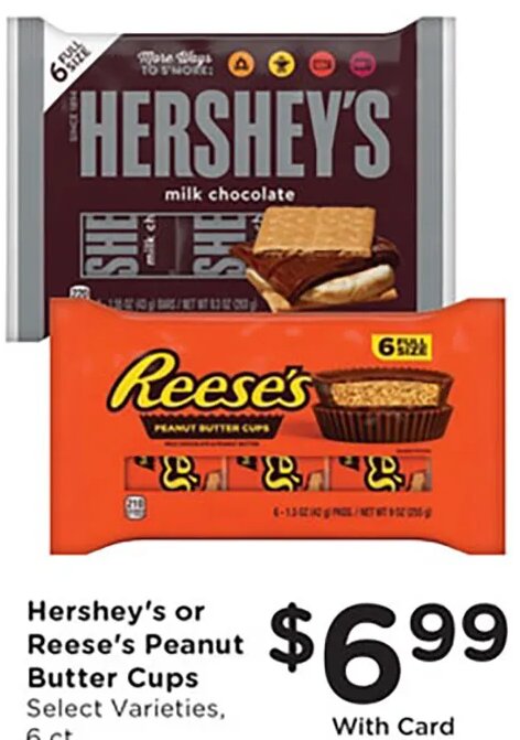 Hershey's or Reese's Peanut Butter Cups at Mariano's