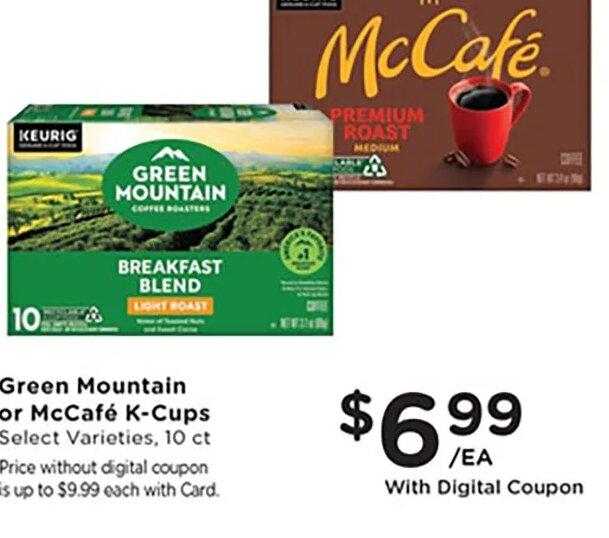 Green Mountain or McCafé K-Cups at Mariano's