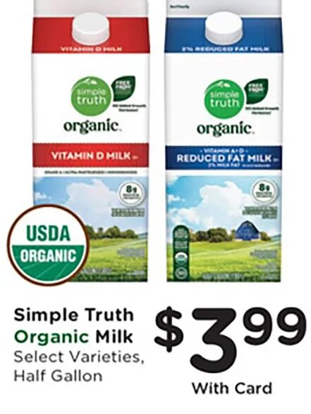 Simple Truth Organic Milk at Mariano's