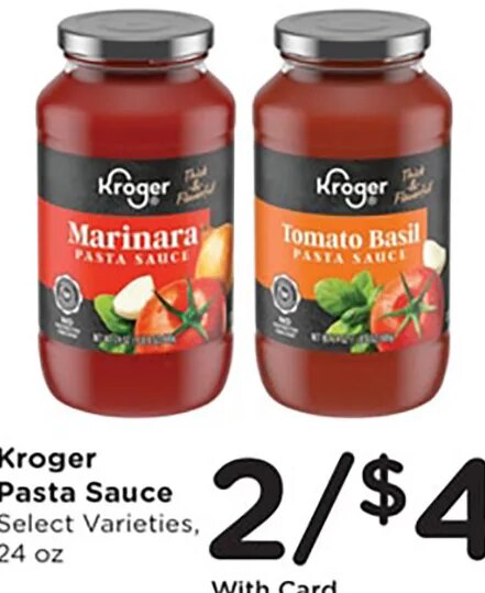 Kroger Pasta Sauce at Mariano's