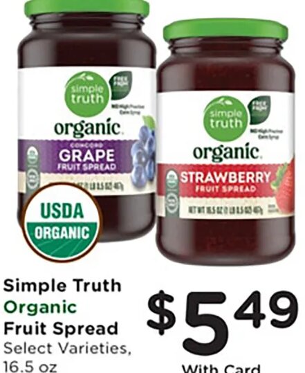 Simple Truth Organic Fruit Spread