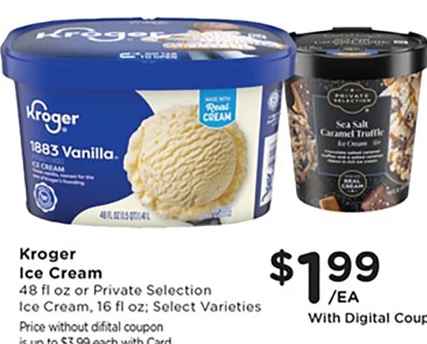 Kroger Ice Cream at Mariano's