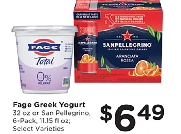 Fage Greek Yogurt / San Pellegrino
