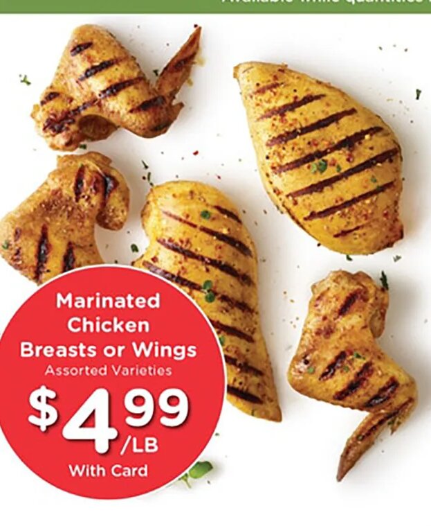 Marinated Chicken Breasts or Wings at Mariano's