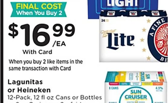 Miller, Bud, Coors or Yuengling at Mariano's