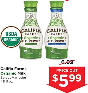Califia Farms Organic Milk at Mariano's