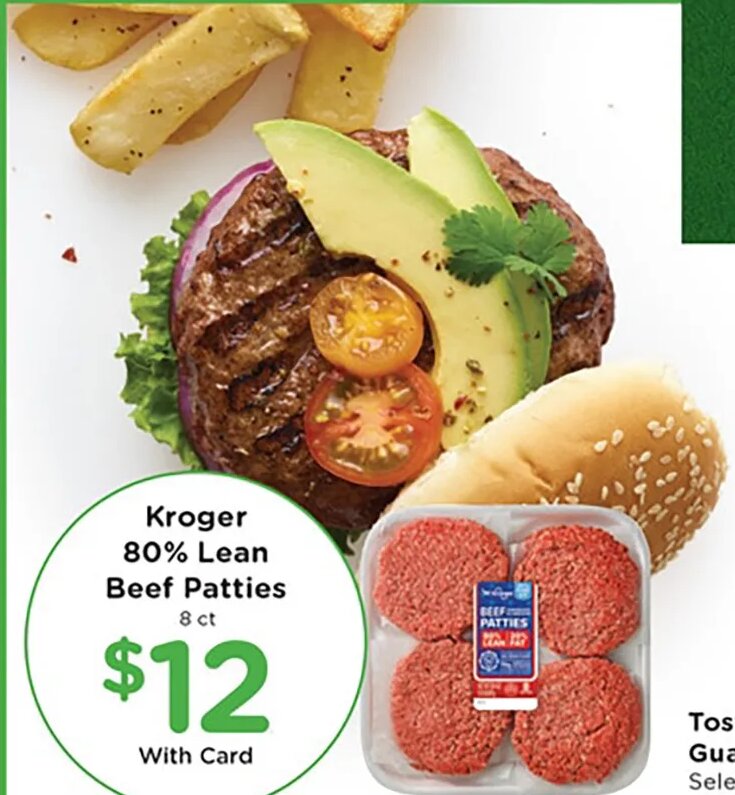 Kroger 80% Lean Beef Patties