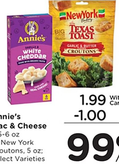 Annie's Mac & Cheese or New York Croutons at Mariano's