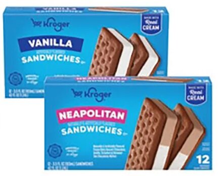 Kroger Frozen Dessert Sandwiches at Mariano's