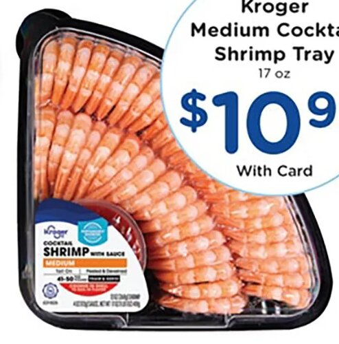 Kroger Medium Cocktail Shrimp Tray at Mariano's