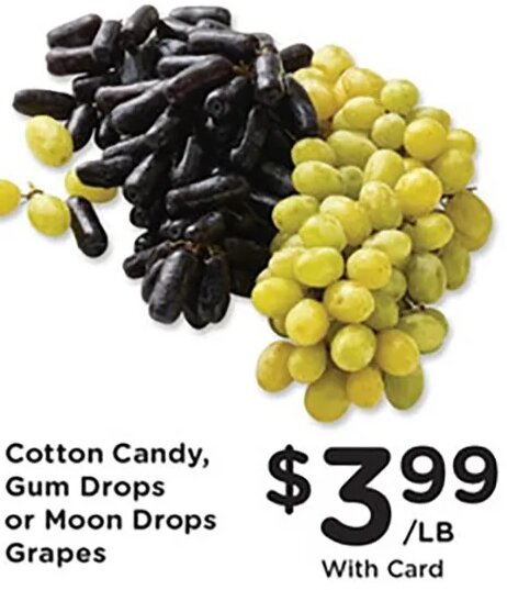 Cotton Candy, Gum Drops or Moon Drops Grapes at Mariano's
