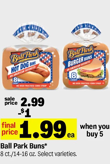 Ball Park Buns at Meijer