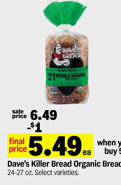 Dave's Killer Bread Organic Bread