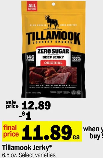 Tillamook Jerky at Meijer