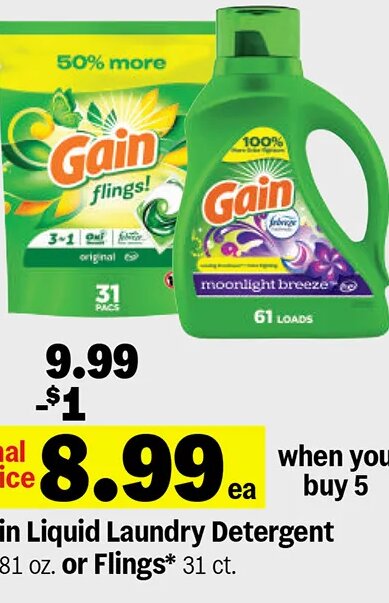 Gain Liquid Laundry Detergent at Meijer