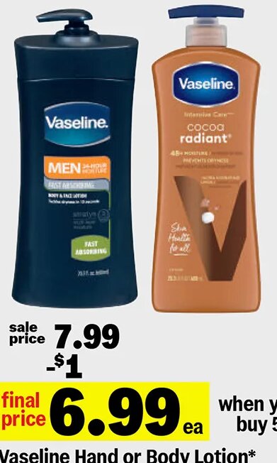 Vaseline Hand or Body Lotion*