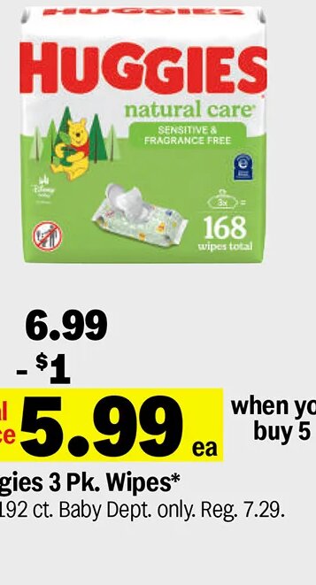 Huggies 3 Pk. Wipes* at Meijer