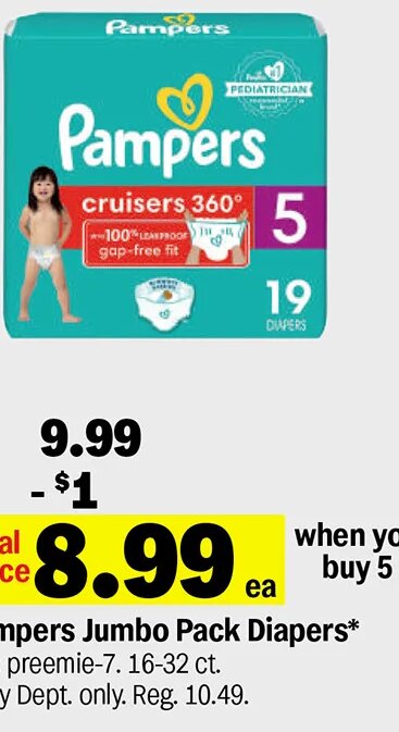 Pampers Jumbo Pack Diapers* at Meijer
