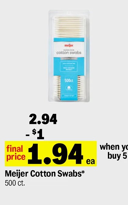 Meijer Cotton Swabs*