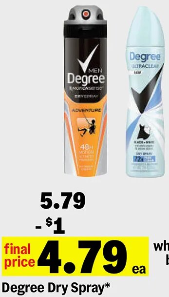 Degree Dry Spray