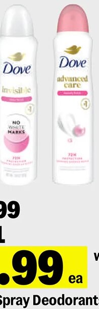 Dove Dry Spray Deodorants