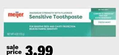 Meijer Sensitive Toothpaste