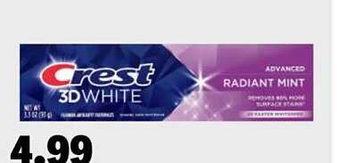 Crest 3D White Advanced Toothpaste at Meijer