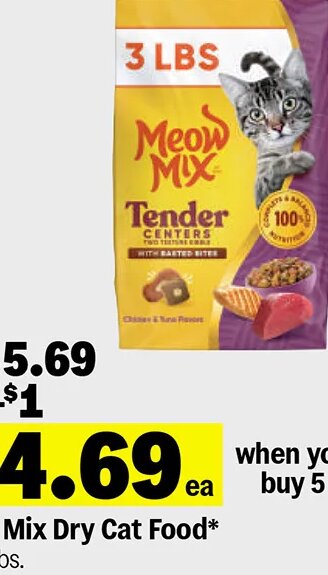 Meow Mix Dry Cat Food* at Meijer