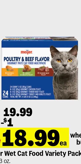 Meijer Wet Cat Food Variety Pack* at Meijer