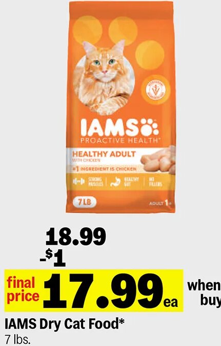 IAMS Dry Cat Food* at Meijer