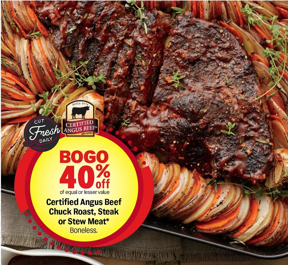 Certified Angus Beef Chuck Roast, Steak or Stew Meat